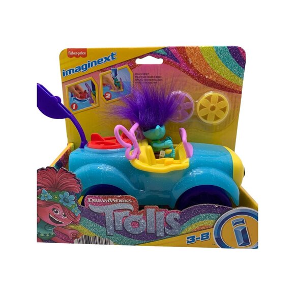 Fisher-Price Imaginext DreamWorks Trolls Branchs Buggy Vehicle & Figure Set - Picture 1 of 7